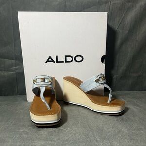 New Aldo light blue wedges, never been worn.